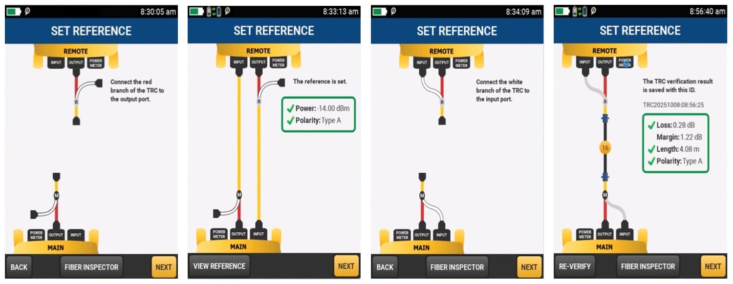 The Set Reference Wizard step-by-step reference setting