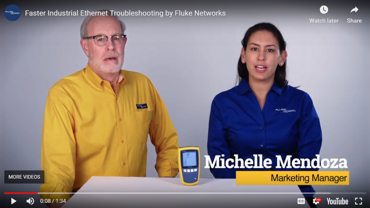 Easier Industrial Ethernet Troubleshooting by Fluke Networks