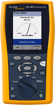 Fluke Networks DTX Power Meter in Real Time