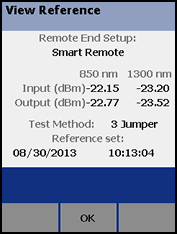 Reference Result Screen