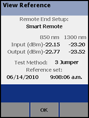 Reference Result Screen