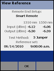 Reference Result Screen