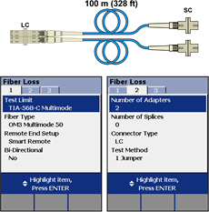 Test Method for LC to SC 1 Jumper Reference MFM2