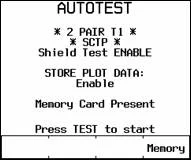 Autotest Main Screen