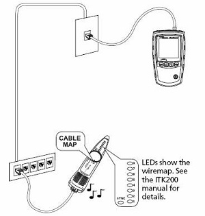 Using the IntelliTone Cable Map Function (optional IP200 probe required)
