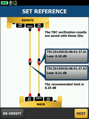 Certifying duplex LC to LC singlemode links - CertiFiber Pro