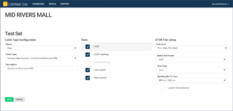 Cable Test Management Software