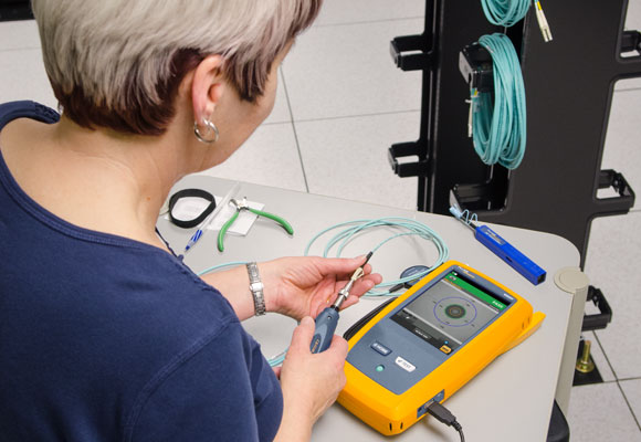 Fiber end face inspection and cleaning