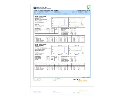 LinkWare™ PC Cable Test Management Software