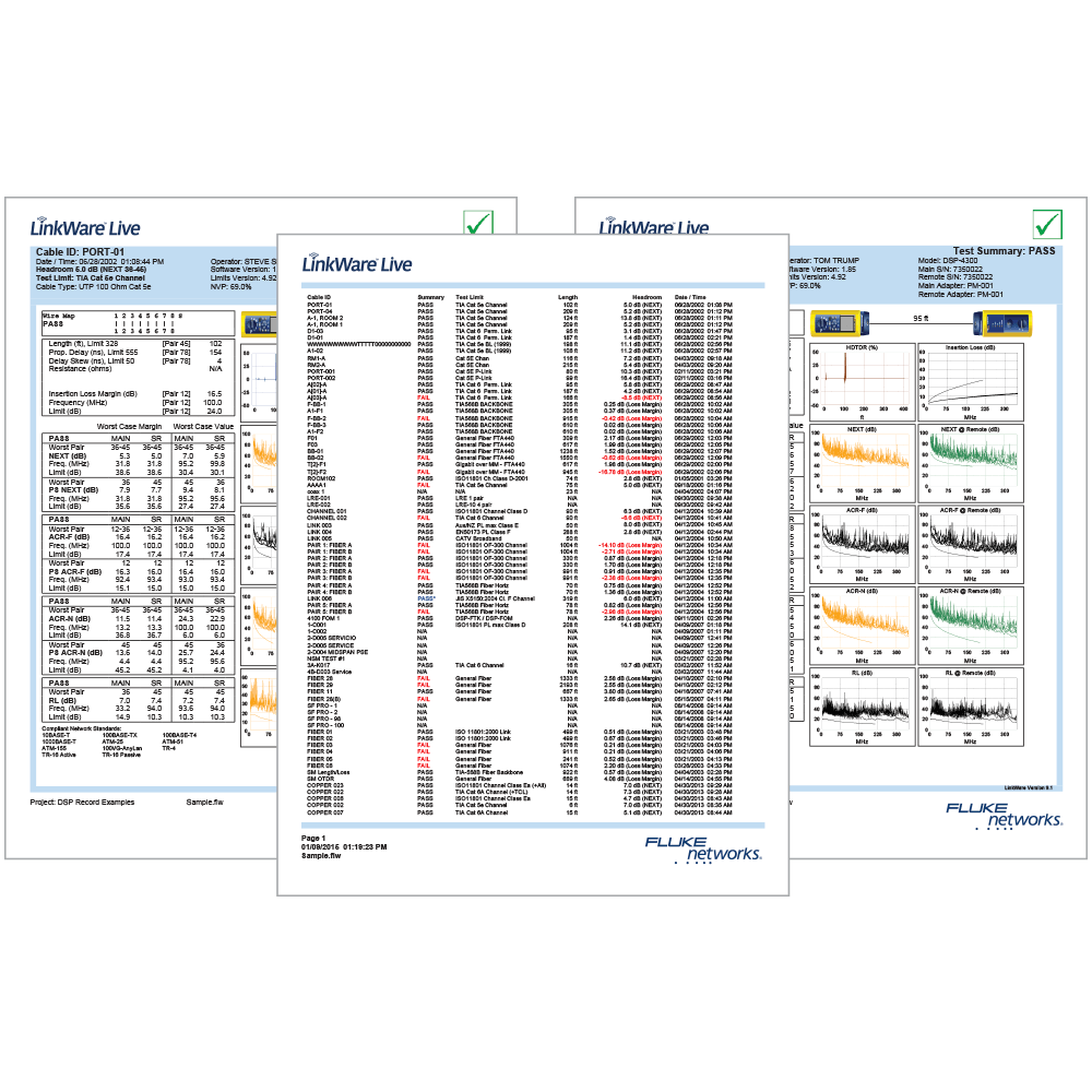 LinkWare™ PC Cable Test Management Software