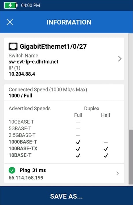 LinkIQ Network Screen